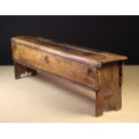 A Rare, Primitive Boarded Oak Long Box Seat.