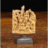 A 16th Century Miniature Boxwood 'Retable' Relief,