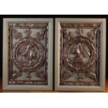 A Rare Pair of 16th Century Pierced Oak Romayne Panels,