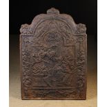 A 17th Century Cast Iron Fire Back depicting Abraham's Sacrifice, 39" (99 cm) high,