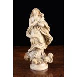 A Fine Late 18th Century Alabaster Statuette of The Immaculate Virgin,