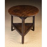An 18th Century Joined Oak Cricket Table.