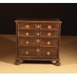 A Small Moulded Oak Chest of Drawers, Circa 1700.