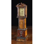 A Victorian Miniature Longcase Clock in a rosewood,