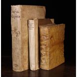 Two 18th Century Spanish language books and one 18th Century German language book;