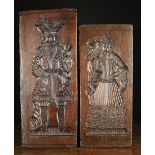 Two 18th Century Dutch Treen Ginger Bread Moulds;