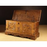 A 17th Century Continental Chestnut Coffer, French/Swiss.