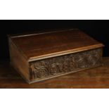 A Good 18th Century Oak Desk Box probably of Lancashire / Cheshire origin.