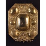 A Late 18th/Early 19th Century Dutch Brass Repoussé Wall Sconce.