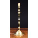 A Large 18th Century Cast & Turned Brass Candlestick.