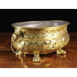 A Small, Decorative 19th Century Brass Wine Cooler.