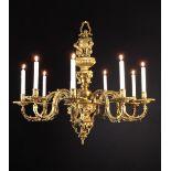 A Fine Louis XV Style Gilt Bronze Chandelier.