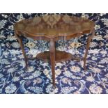 An early 20th Century mahogany side table with two drawers, on turned legs - 90cm W x 78cm H