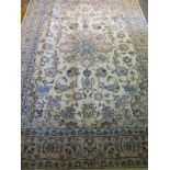 A hand knotted, woollen Meshed rug, signed, caucasian ground, approx. 295cm x 200cm, some light wear