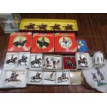 A collection of Britains and Victorian metal toy soldiers and other lead soldiers - twelve boxed