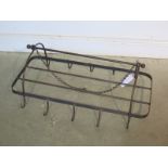 A vintage iron kitchen utensils hanging rack - 82cm x 50cm