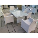 A Bramblecrest oblong sample table and four chairs