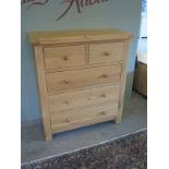 An ex display two over three chest of drawers - W100cm x D47cm x H110cm