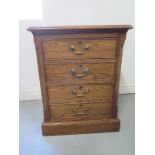 A good quality oak two drawer filing cabinet, matching previous lot - 80cm tall x 62cm