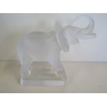 A Lalique elephant, signed Lalique France to base, approx 15cm high, overall in good condition