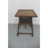 A 19th Century oak side table 67cm H x 45cm x 45cm