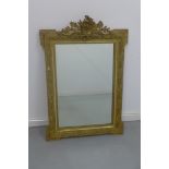 A 19th Century gilt ornate wall mirror - 120cm H x 82cm