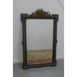 A 19th Century ebonised and gilt wall mirror - 150cm x 92cm