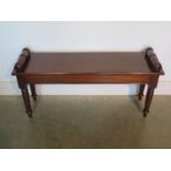 A new mahogany Victorian style window seat H52cm x 107cm x 31cm - made by a local craftsman to a