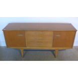 A G plan type sideboard with three drawers and two doors - 75cm H x 152cm x 44cm