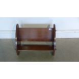 An attractive 1920s mahogany book trough of pegged construction, 37cm H x 54cm W - in polished