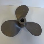 A vintage bronze, three blade propeller with a diameter of approx 24cm, serial number P63925 in good