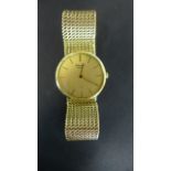 An 18ct gold Chopard gents Quartz dress watch with 18ct gold case and bracelet, case width approx