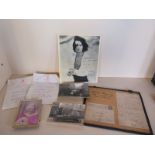 An assortment of Ephemera to include a signed photograph of Johnny Depp, a letter from Montgomery to