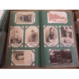 Two vintage postcard albums, dating from the early 1900s onwards