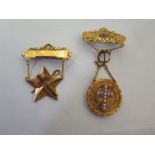 Two Masonic Judea lodge 39, 9ct gold jewels, 1954 and 1957, toal weight approx 17.8 grams, both