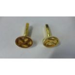 A pair of 18ct gold cuff links approx 15.5 grams, initial K - generally good condition