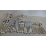 A set of German BSF 90 silver plated flatware with cutlery for eight servings, in good condition