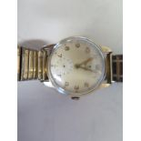 A 9ct yellow gold Tudor manual wind gents wristwatch with a Dennison for Rolex case, case 30mm wide,