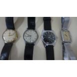 Four gents wristwatches including a Zijewel Swiss Emperor, all running