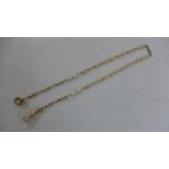 An 18ct gold watch chain, approx 10.3 grams, 37cm long, in good condition