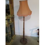 A beech wood standard lamp