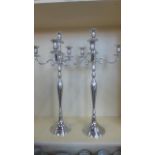 A pair of four branch candelabra - 79cm tall