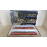A K Line O gauge, Chicago, South Shore ans South Bend, two car interurban train, good condition,