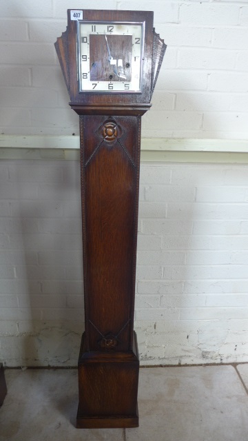 An early 20th century grand daughter clock with West Minster chimes - 153cm tall