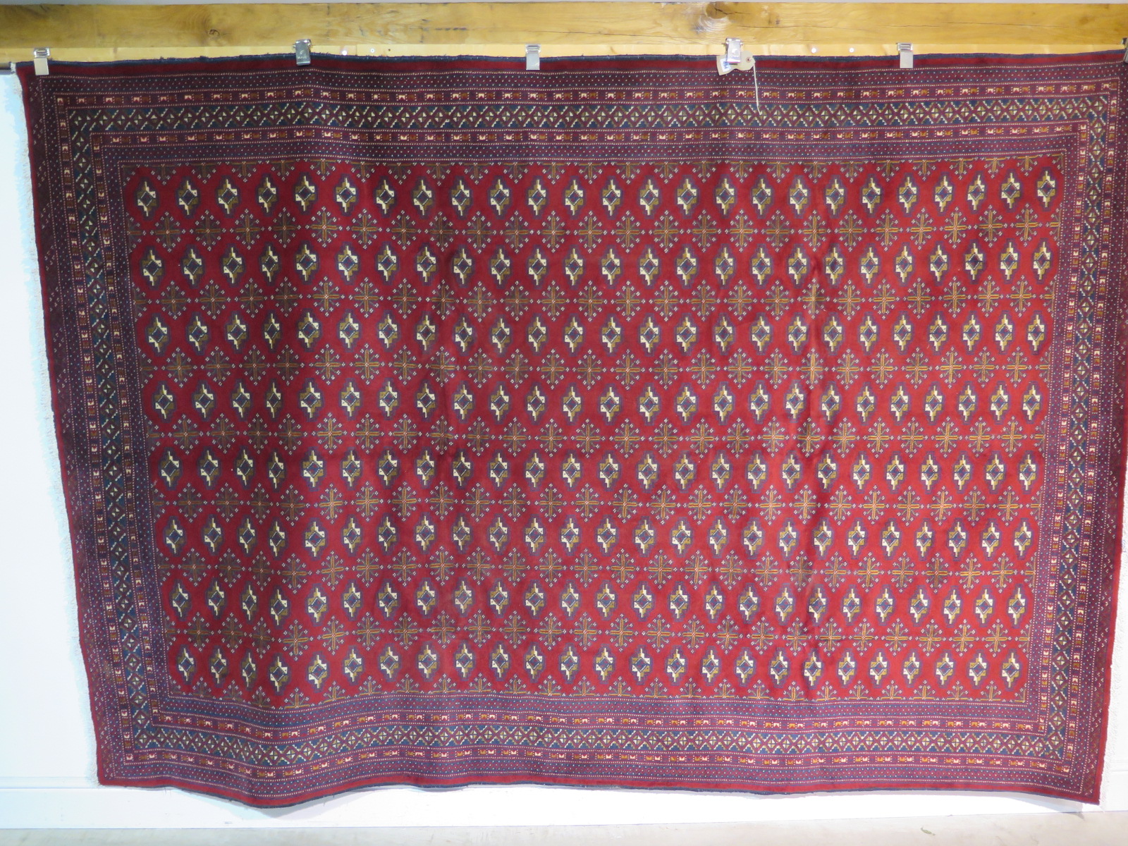 A hand knotted woollen Turkman rug 287cm x 195cm - Image 2 of 2