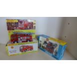 A Corgi Major Toys Holmer Wrecker vehicle and a Dinky Toys Merryweather Marquis fire tender with