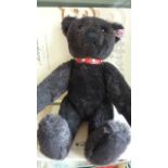 A Steiff Black Alpaca Bear - 32cm, Alpaca - limited edition, number 2570 of 3000 with certificate