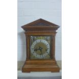 A good quality mahogany 3 train bracket/mantle clock with a W & H sch movement chiming on three