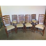 A fine quality set of eight ladder back chairs in very good condition