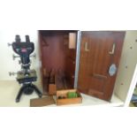 A Bactil binocular microscope by W Watson ad Sons Ltd - no 106054 with case